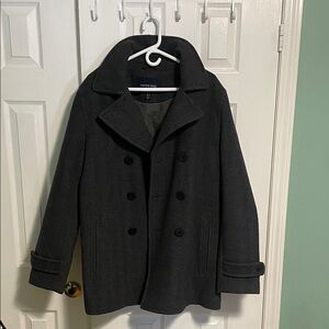Lands' End Men's Charcoal Peacoat